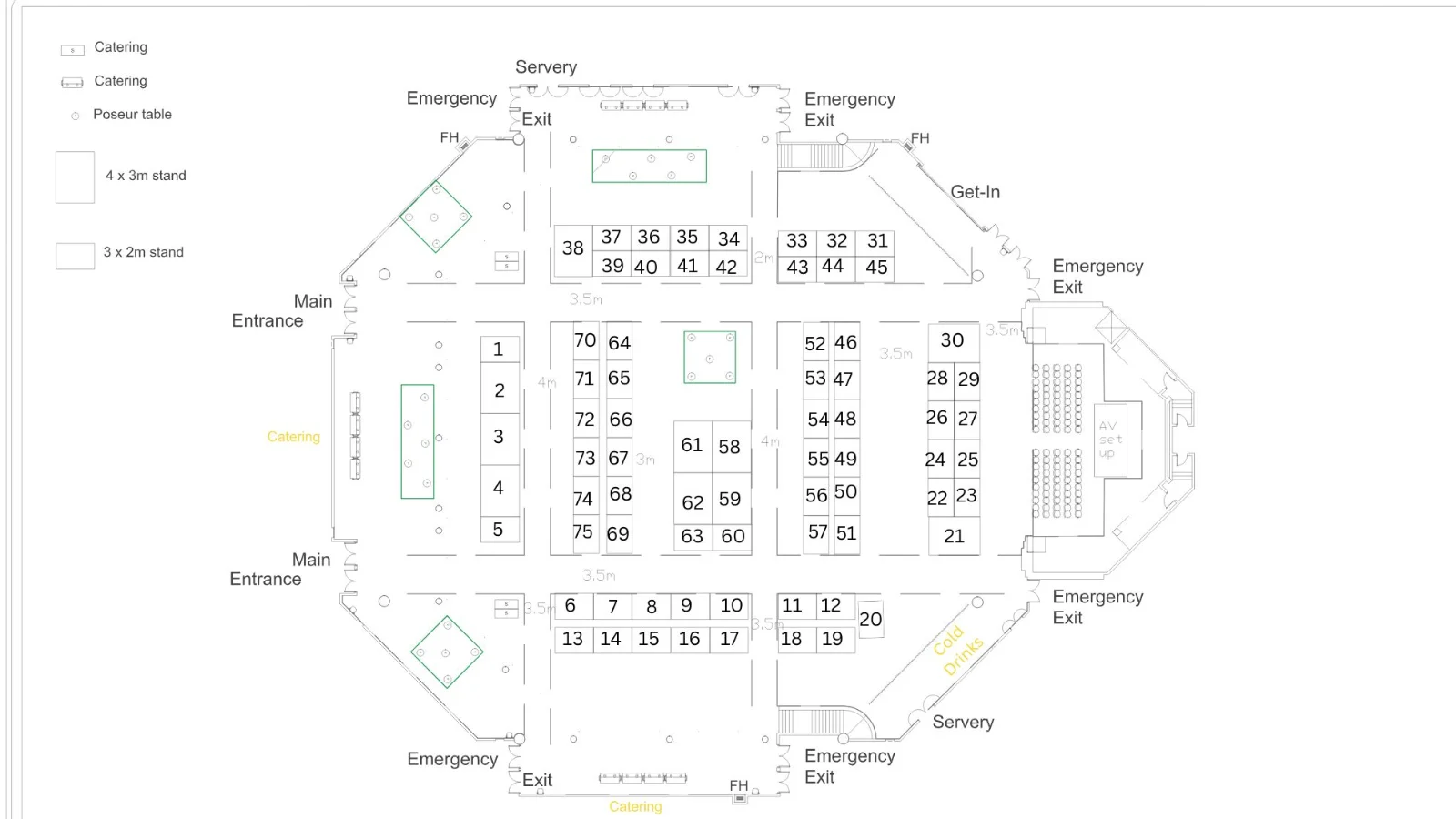 BABICM 2026 floor plan highlighting Wheel of Health at Stand 24